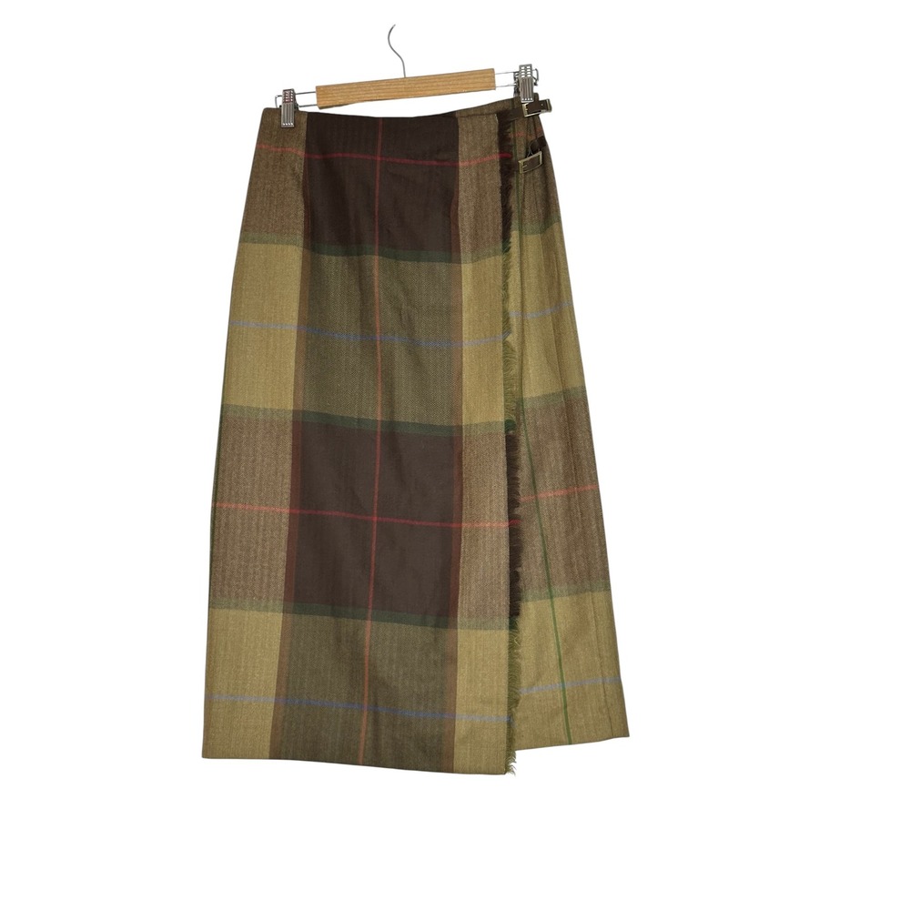 Talbots Plaid Wrap Maxi Skirt
